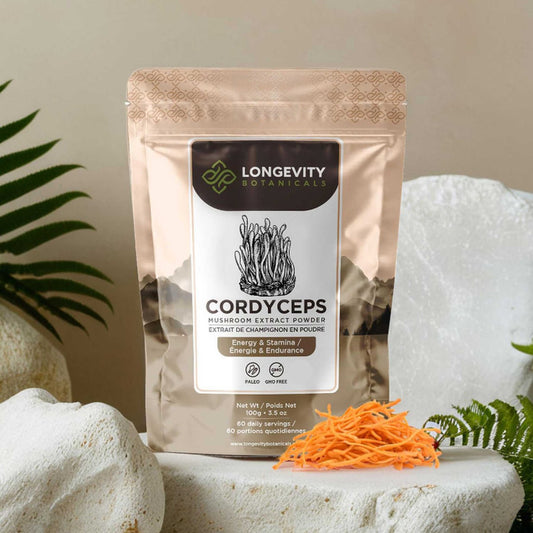 Cordyceps Mushroom Powder 10:1 Extract. Energy & Endurance Unleashed (3.5oz / 100g)