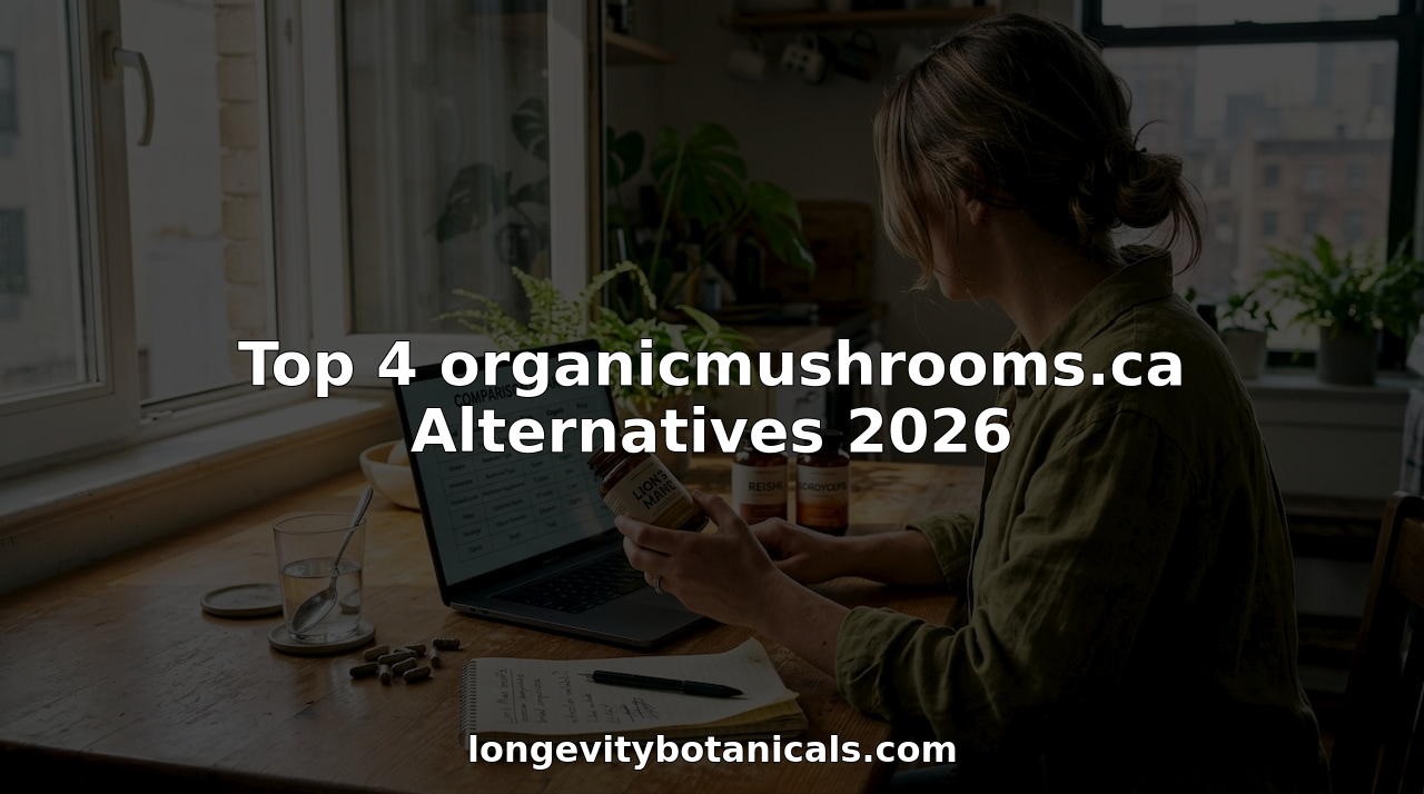 Woman comparing organic mushroom supplement brands