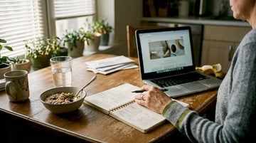 Woman planning brain-healthy morning routine
