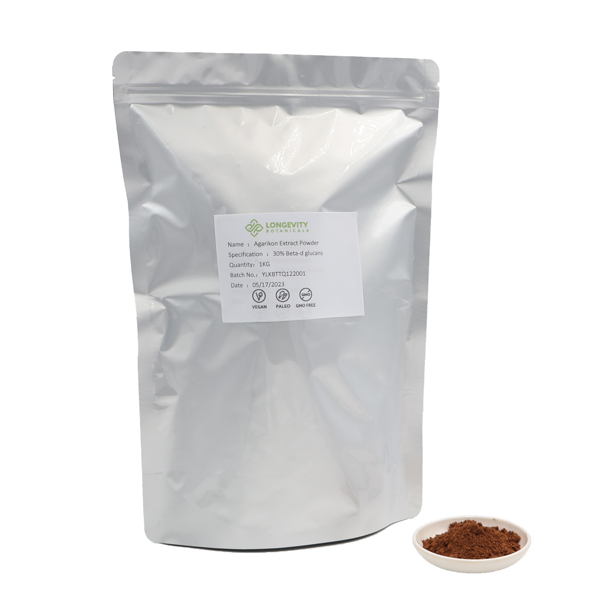 Bulk Agarikon Powder Mushroom Extract (1 KG) (Wildcrafted) - LongevityBotanicals Mushrooms