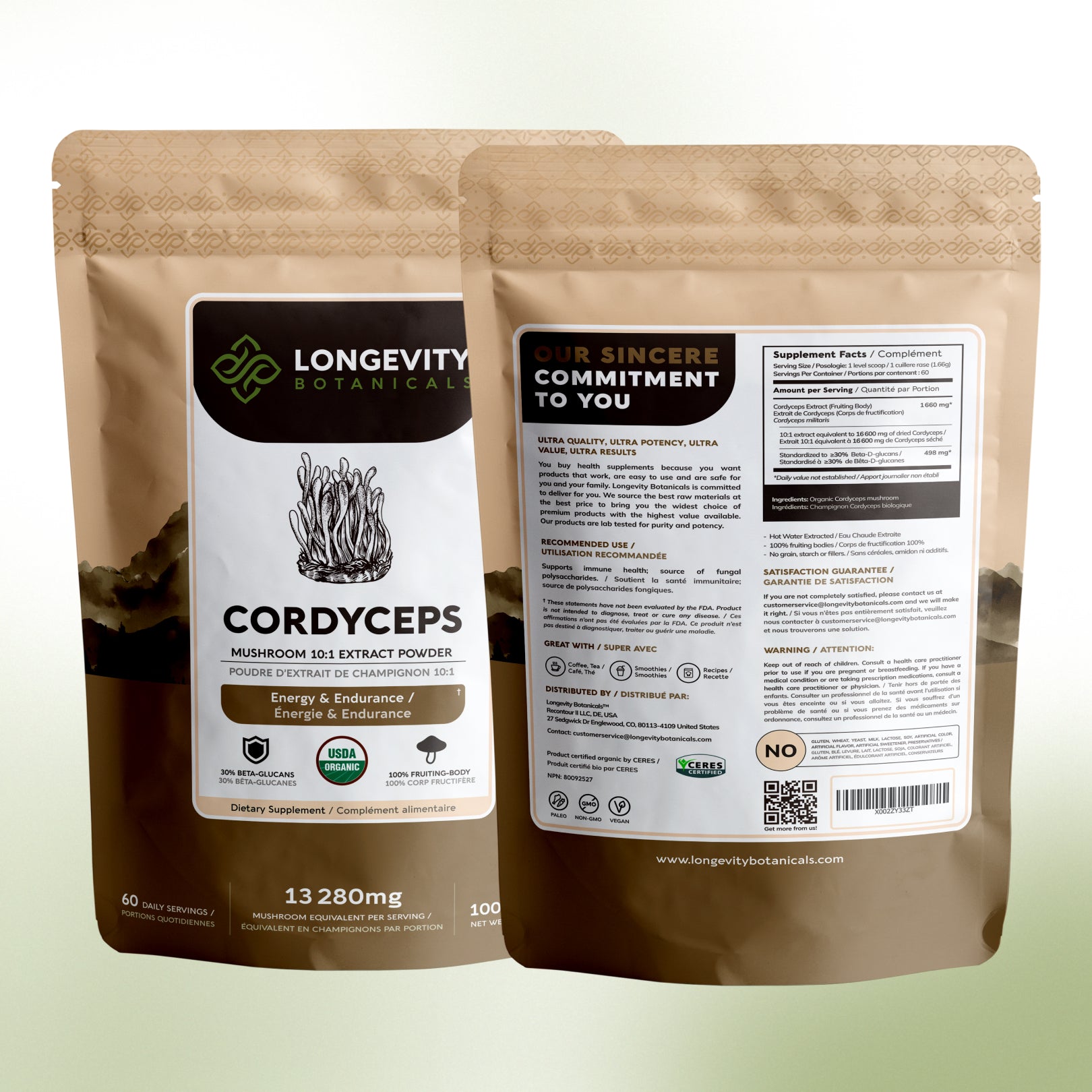 Bulk Cordyceps Powder Mushroom 10:1 Extract (1 KG / 2.2 LB)
