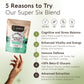 Super Six Mushroom Blend Powder 10:1 Extract. Reishi, Cordyceps, Lion’s Mane, Chaga, Tremella & Turkey Tail (3.5oz / 100g)