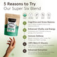 Super Six Mushroom Blend Powder 10:1 Extract. Reishi, Cordyceps, Lion’s Mane, Chaga, Tremella & Turkey Tail (3.5oz / 100g)
