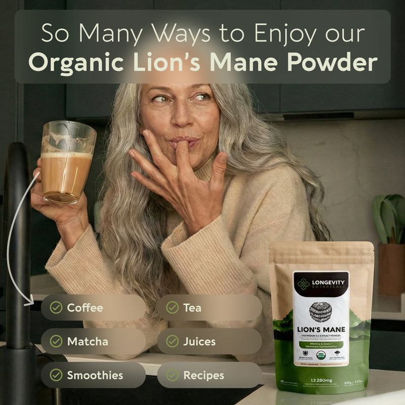 Organic Lion's Mane Mushroom Powder 8:1 Extract, image 4