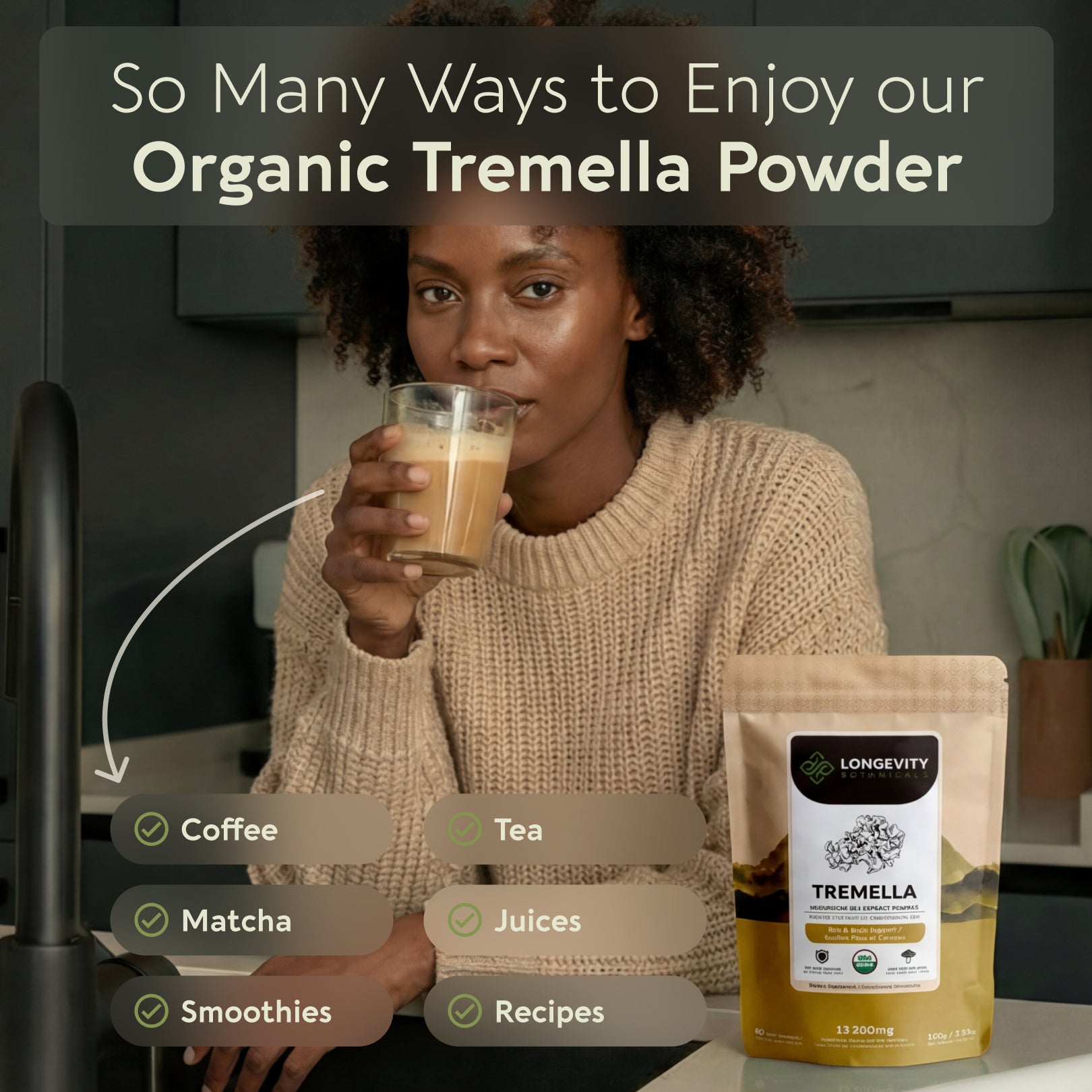 Bulk Tremella Powder Mushroom 10:1 Extract (1 KG / 2.2 LB)