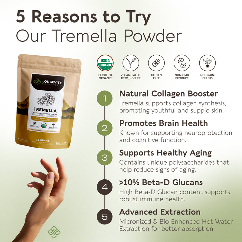 Organic Tremella Mushroom Powder 10:1 Extract, image 5