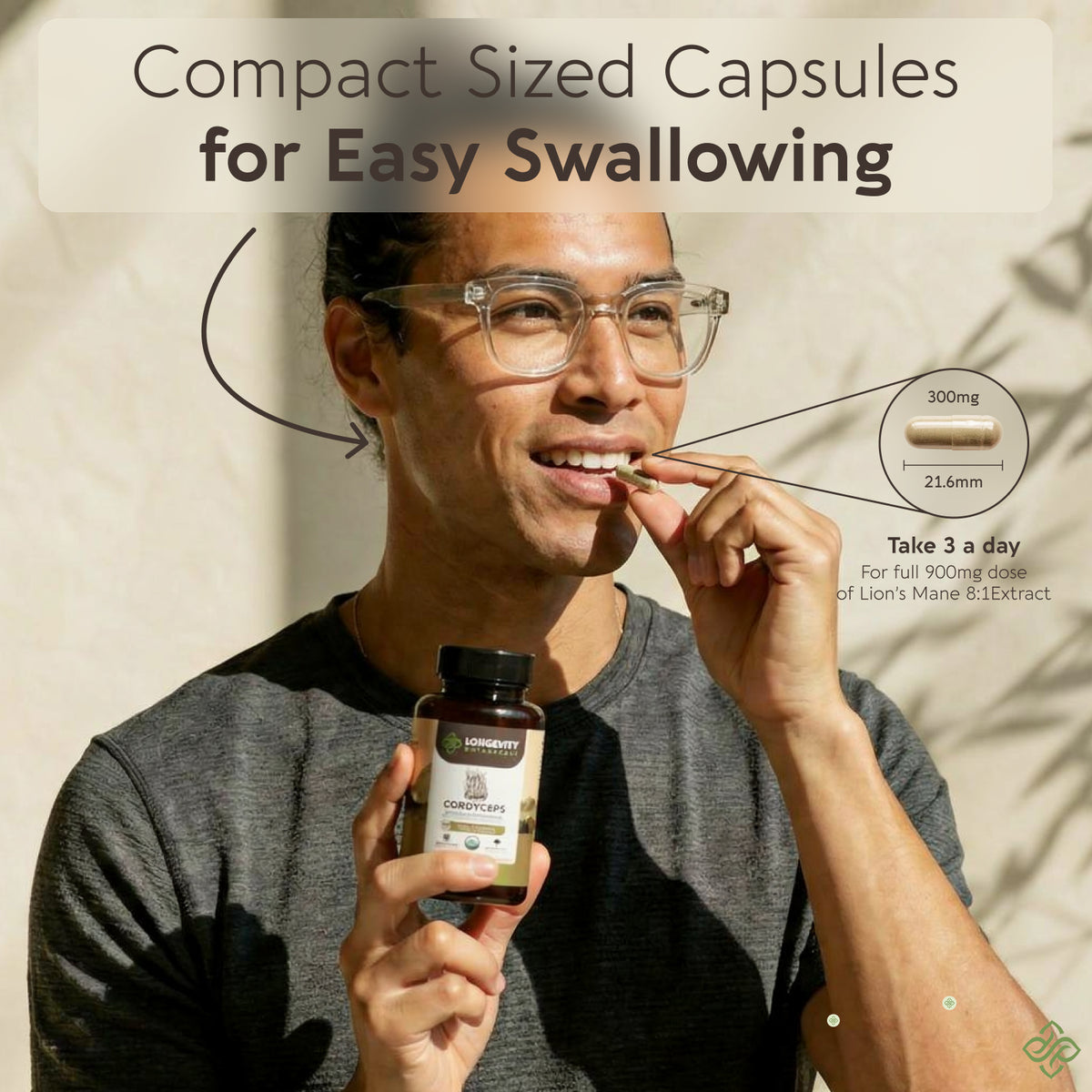 Organic Cordyceps Capsules Mushroom 10:1 Extract, image 4
