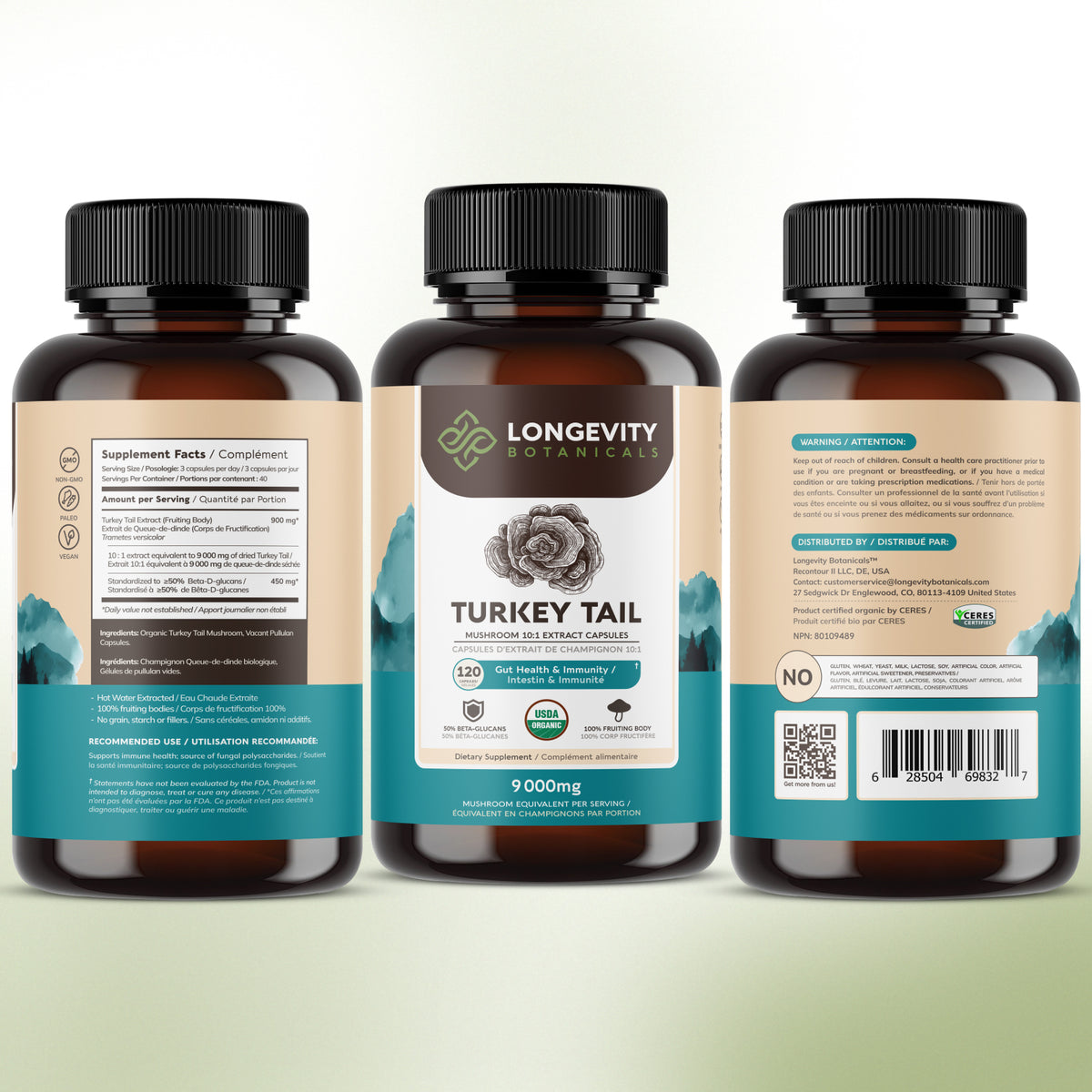 Organic Turkey Tail Capsules Mushroom 10:1 Extract, image 9