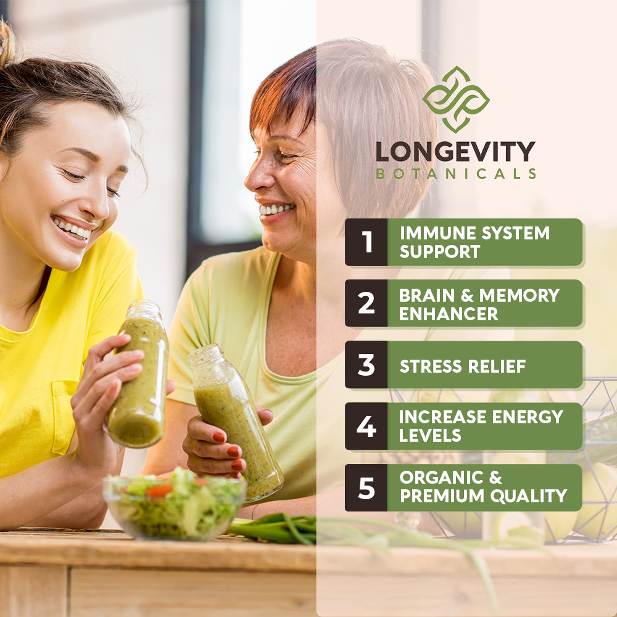 Power Blend 15 Mushroom Capsules 10:1 Extract (90 Count) - Complete Body & Mind Support - LongevityBotanicals Mushrooms