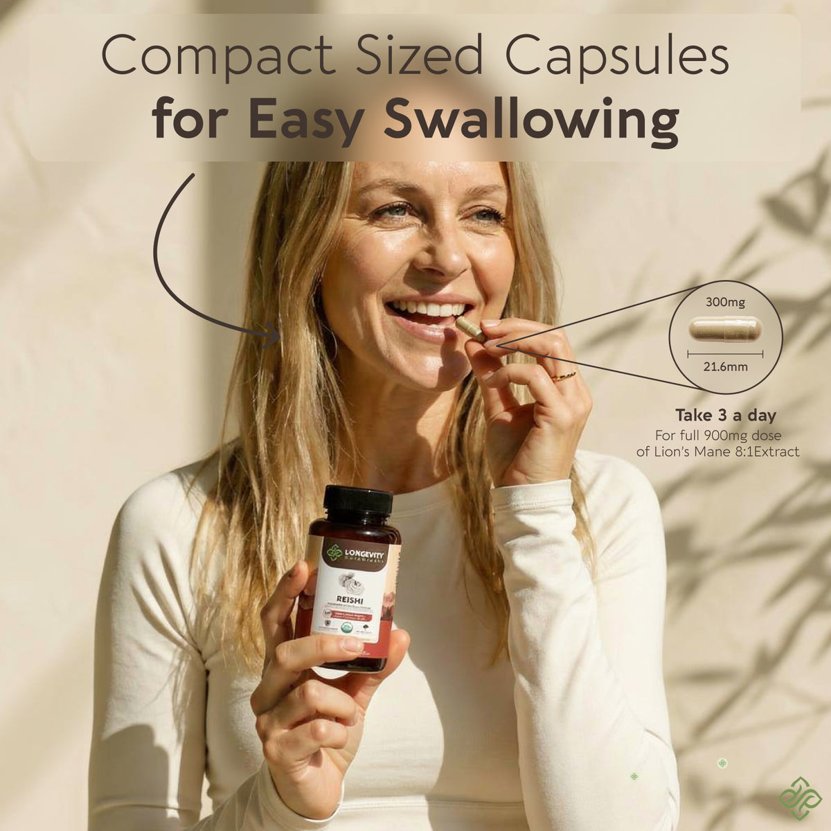 Organic Reishi Capsules Mushroom 10:1 Extract, image 4