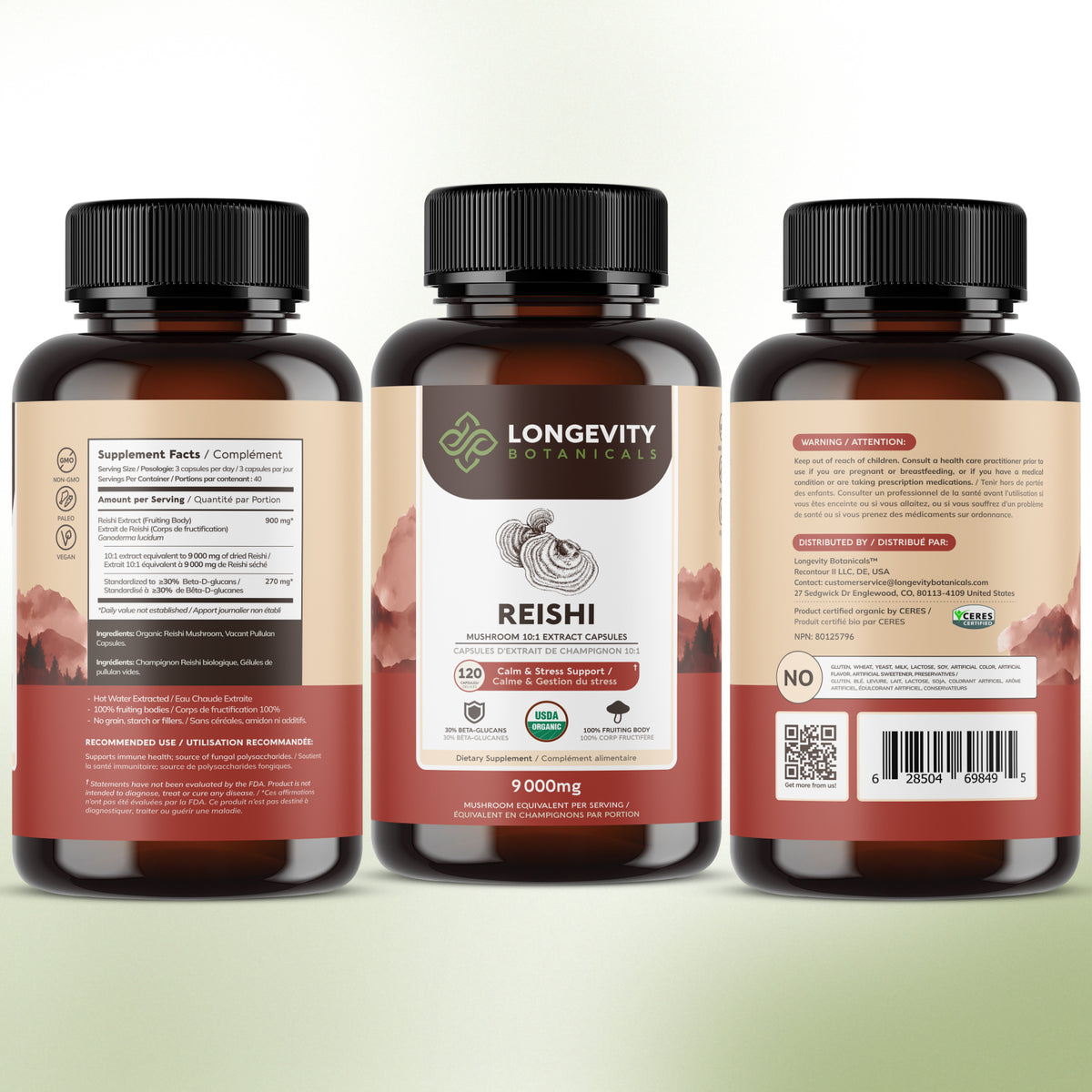 Organic Reishi Capsules Mushroom 10:1 Extract, image 9