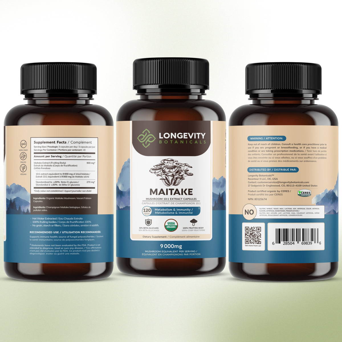 Organic Maitake Capsules Mushroom 10:1 Extract, image 9