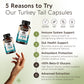 Organic Turkey Tail Capsules Mushroom 10:1 Extract (240 Count) Gut & Immune Health Booster
