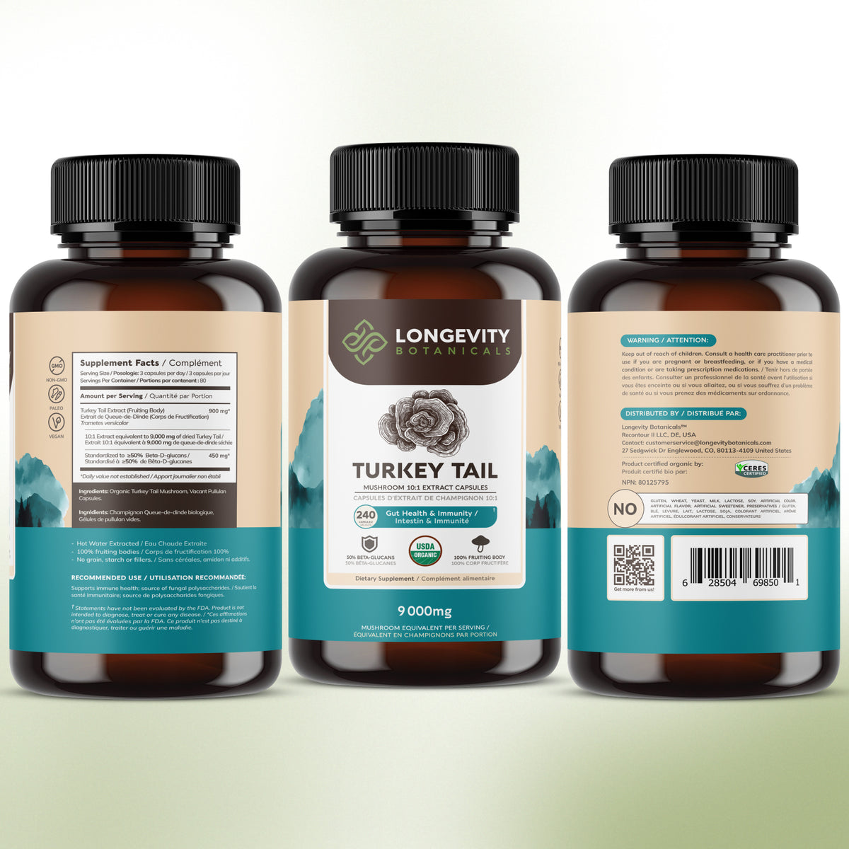 Organic Turkey Tail Capsules Mushroom 10:1 Extract, image 9