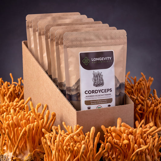 Organic Bulk Cordyceps Powder Mushroom 10:1 Extract (1 KG / 2.2 LB) (10 Bags)