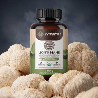 Organic Lion's Mane Capsules Mushroom 8:1 Extract