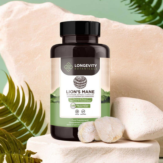 Lion's Mane Capsules Mushroom 8:1 Extract (240 count) Fuel for a Sharper Mind