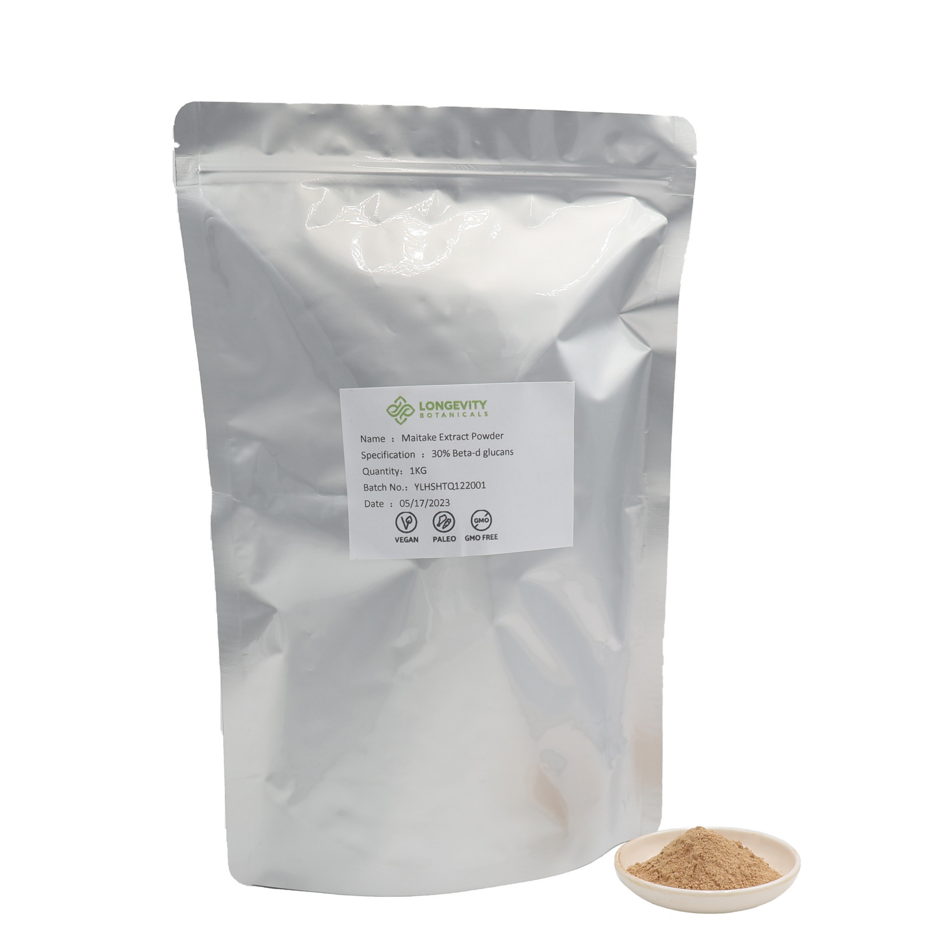 Bulk Maitake Powder Mushroom Extract (1 KG) (Organic) - LongevityBotanicals Mushrooms