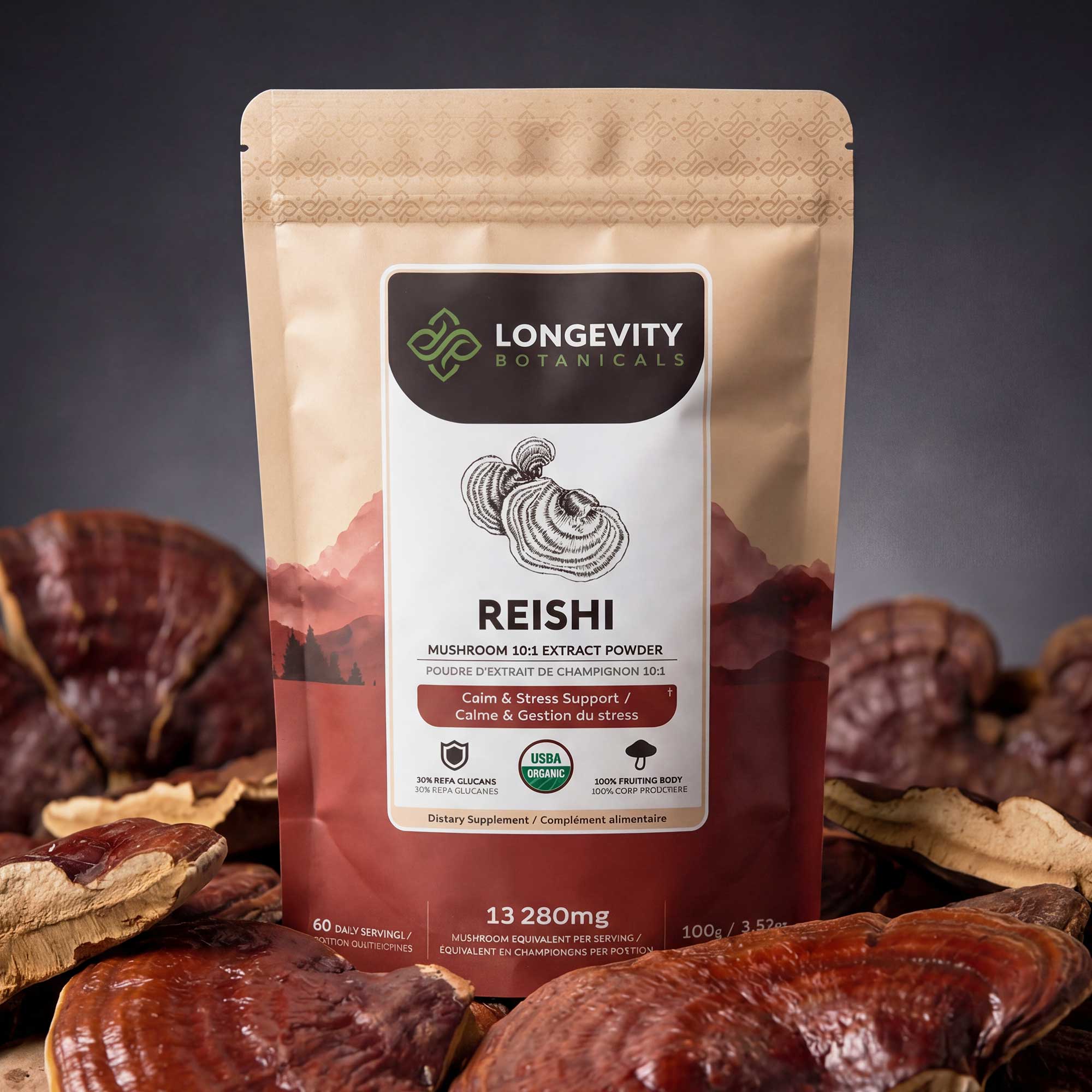 Organic Reishi Mushroom Powder 10:1 Extract