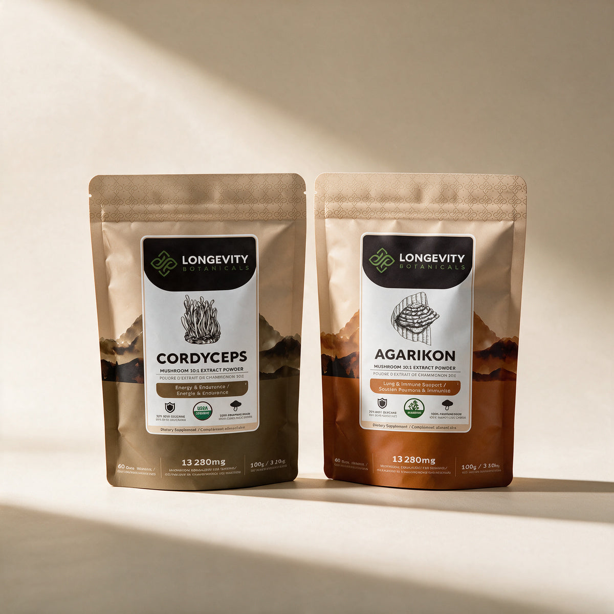 Breathe mushroom extract powder bundle