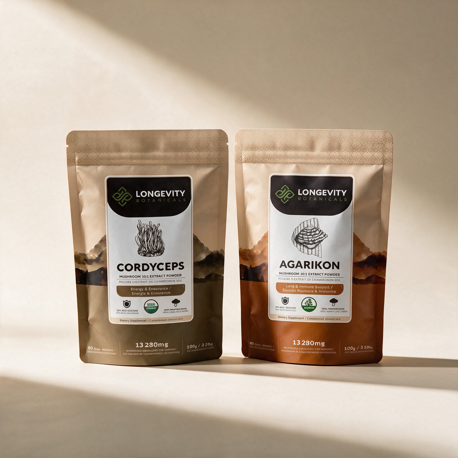 Breathe mushroom extract powder bundle