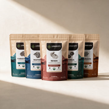 The Immune Five mushroom extract powder bundle