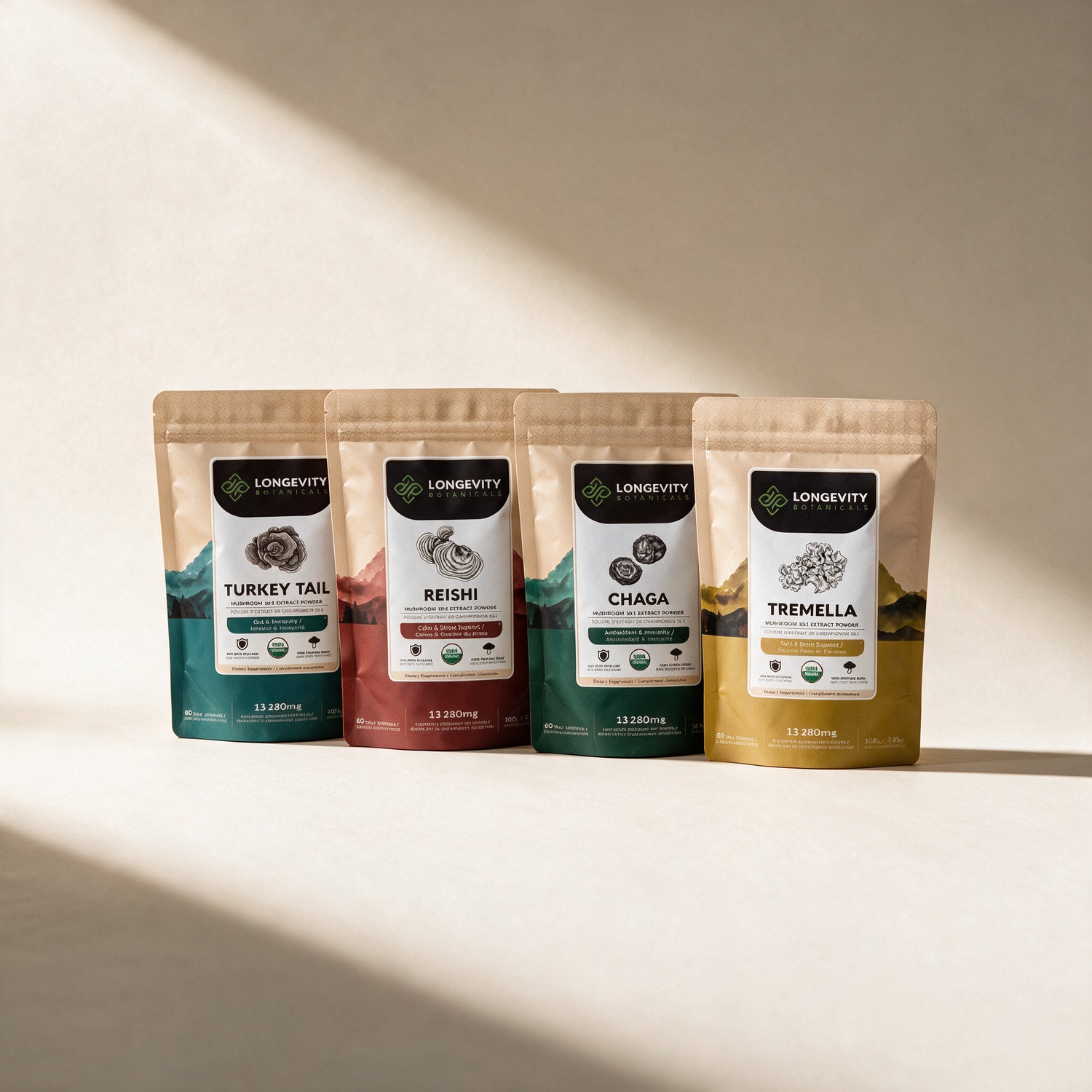 The Long Game mushroom extract powder bundle
