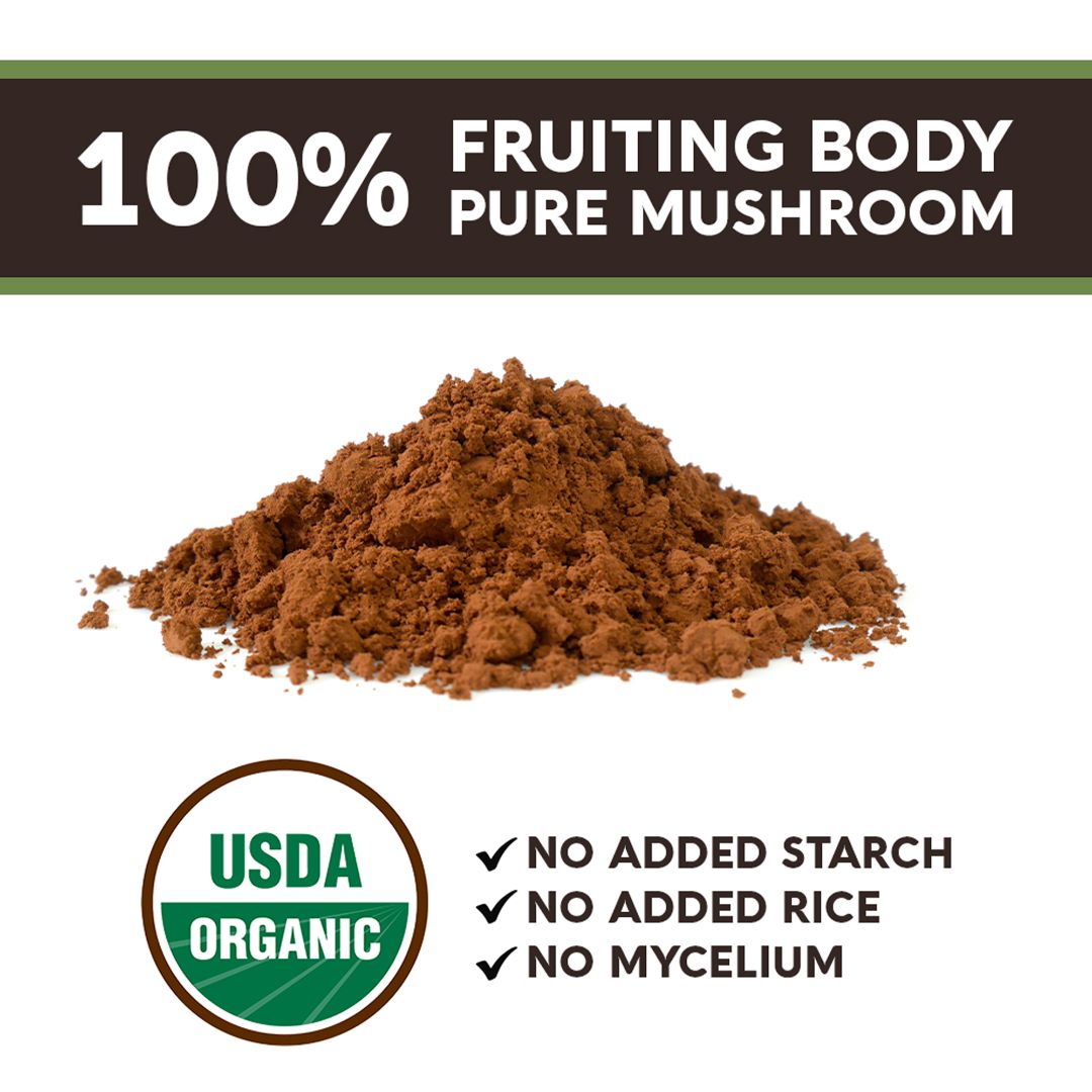 Organic Turkey Tail Mushroom Extract Powder (100 Grams) - Gut & Immune Health Booster - LongevityBotanicals Mushrooms